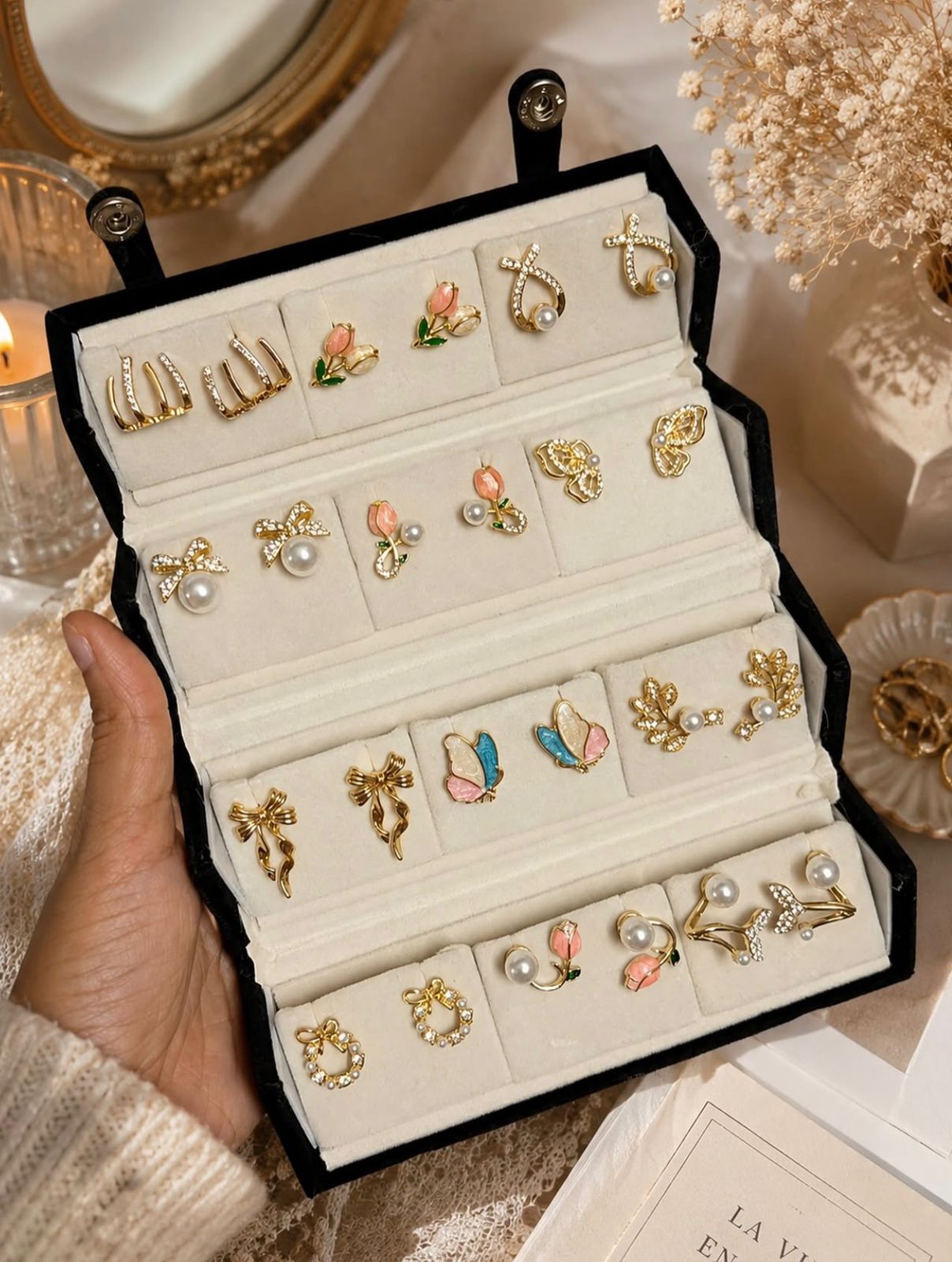 12-Pair Elegant Earrings Gift Box Set