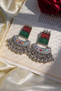 Rang Mahal Ghungroo Chandbali Earrings