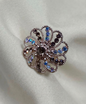 Twilight Crystal Bloom Statement Ring