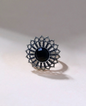 Midnight Sunburst Statement Ring