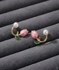 Blush Rose Pearl Earrings