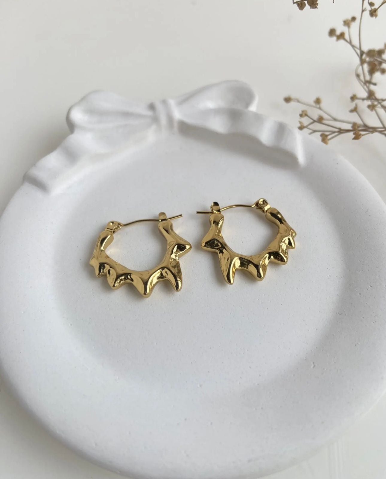 Ripple Hoops Earrings